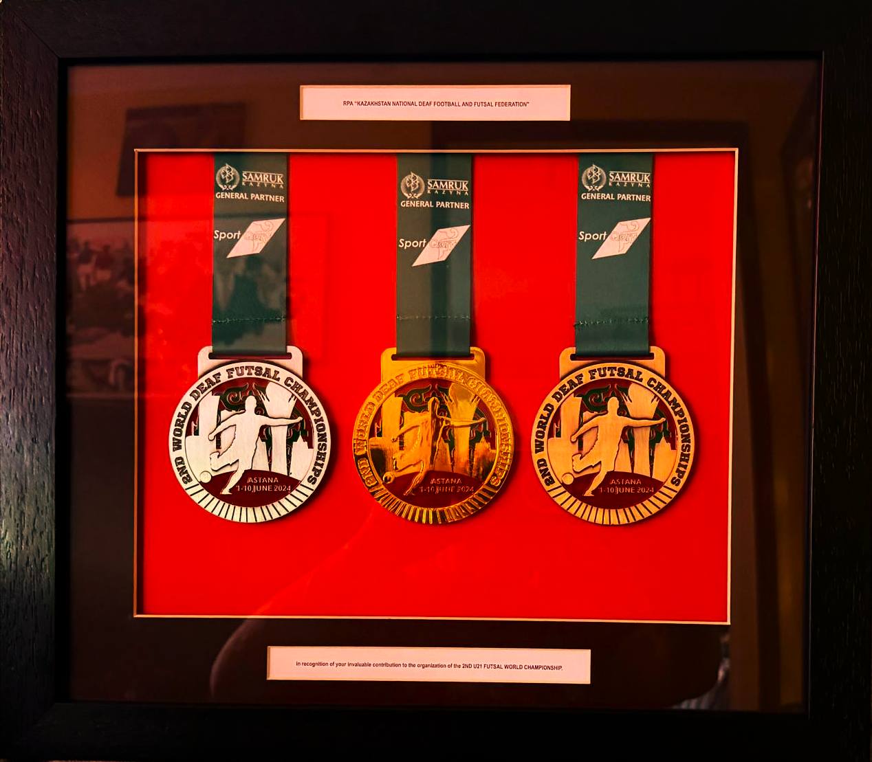 Medals from the U21 World Deaf Futsal Championship